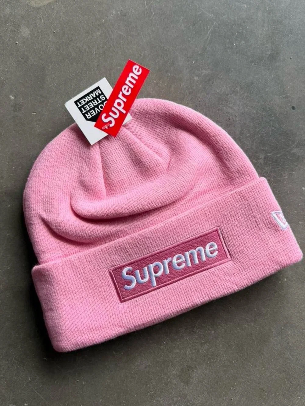 Supreme Pink Cuffed Knit Beanie - Kids Hat
